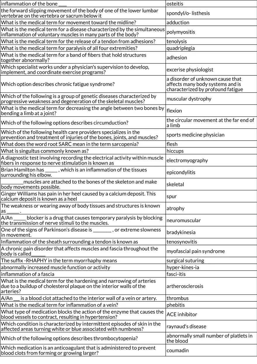 Key Medical Terms and Definitions Final - Page 5