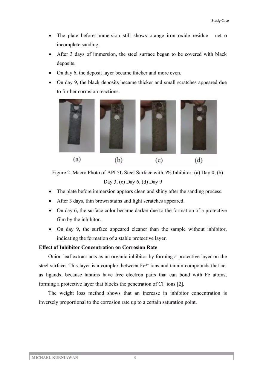 Effectiveness of Organic Inhibitors from Onion Leaf Extract - Page 5