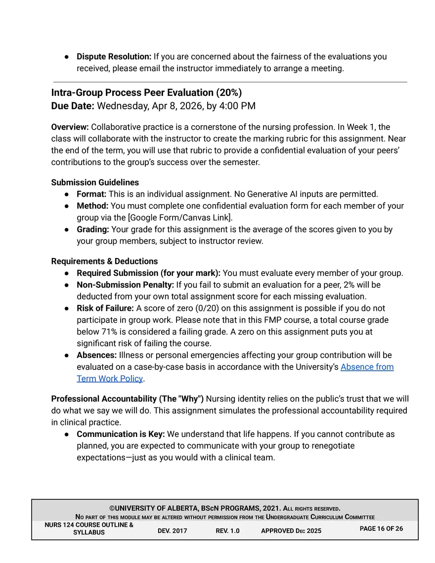 NURS 124 Wi26 Course Outline and Syllabus Approved - Page 8