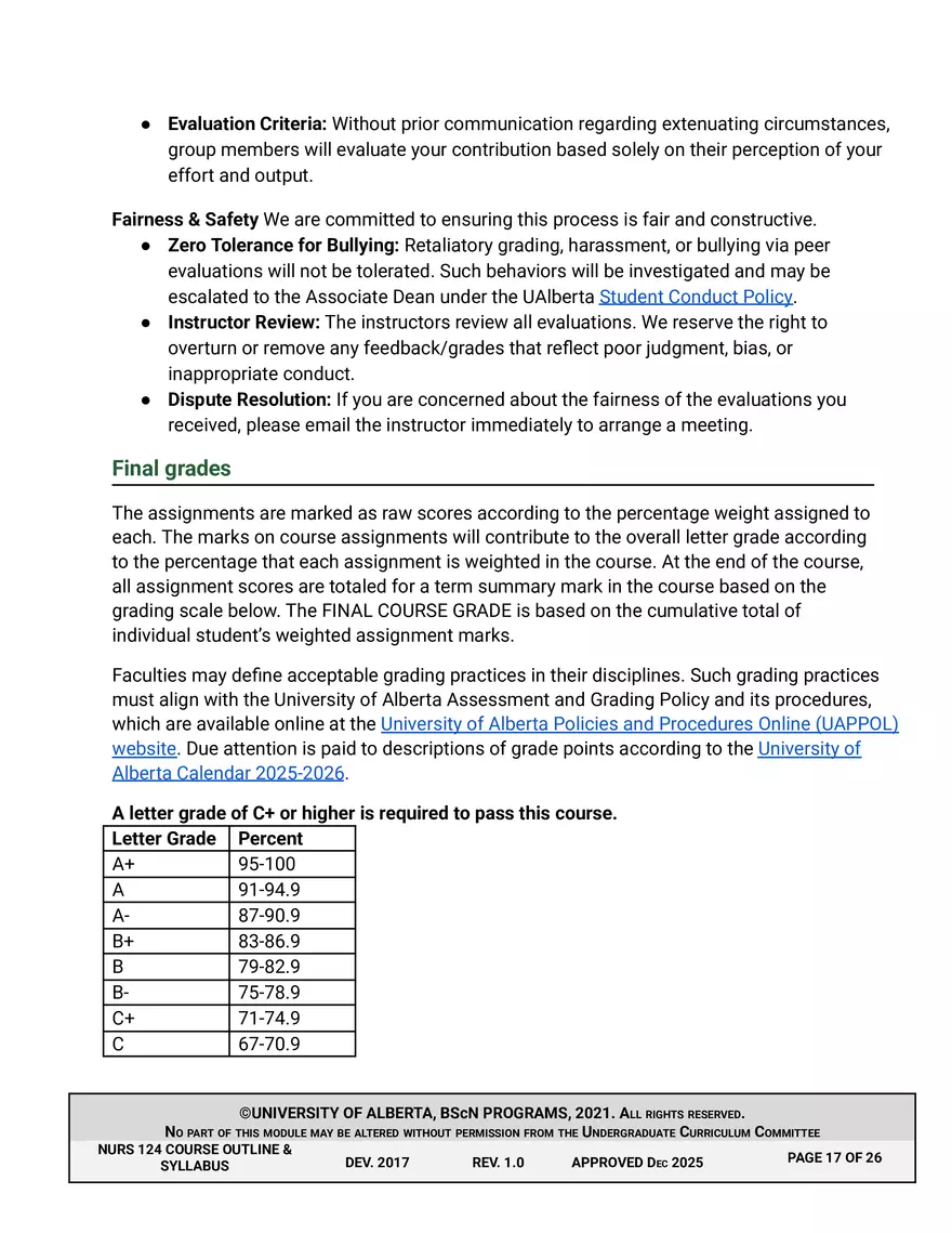 NURS 124 Wi26 Course Outline and Syllabus Approved - Page 9