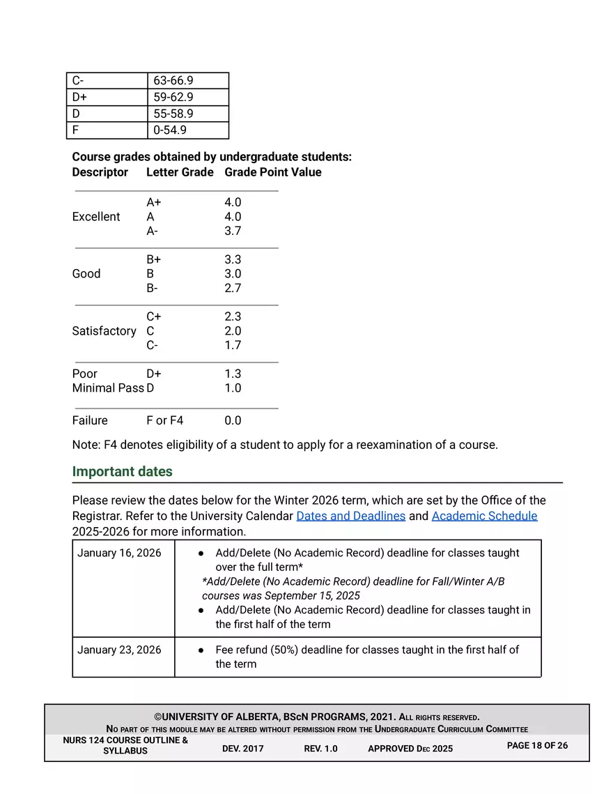 NURS 124 Wi26 Course Outline and Syllabus Approved - Page 10