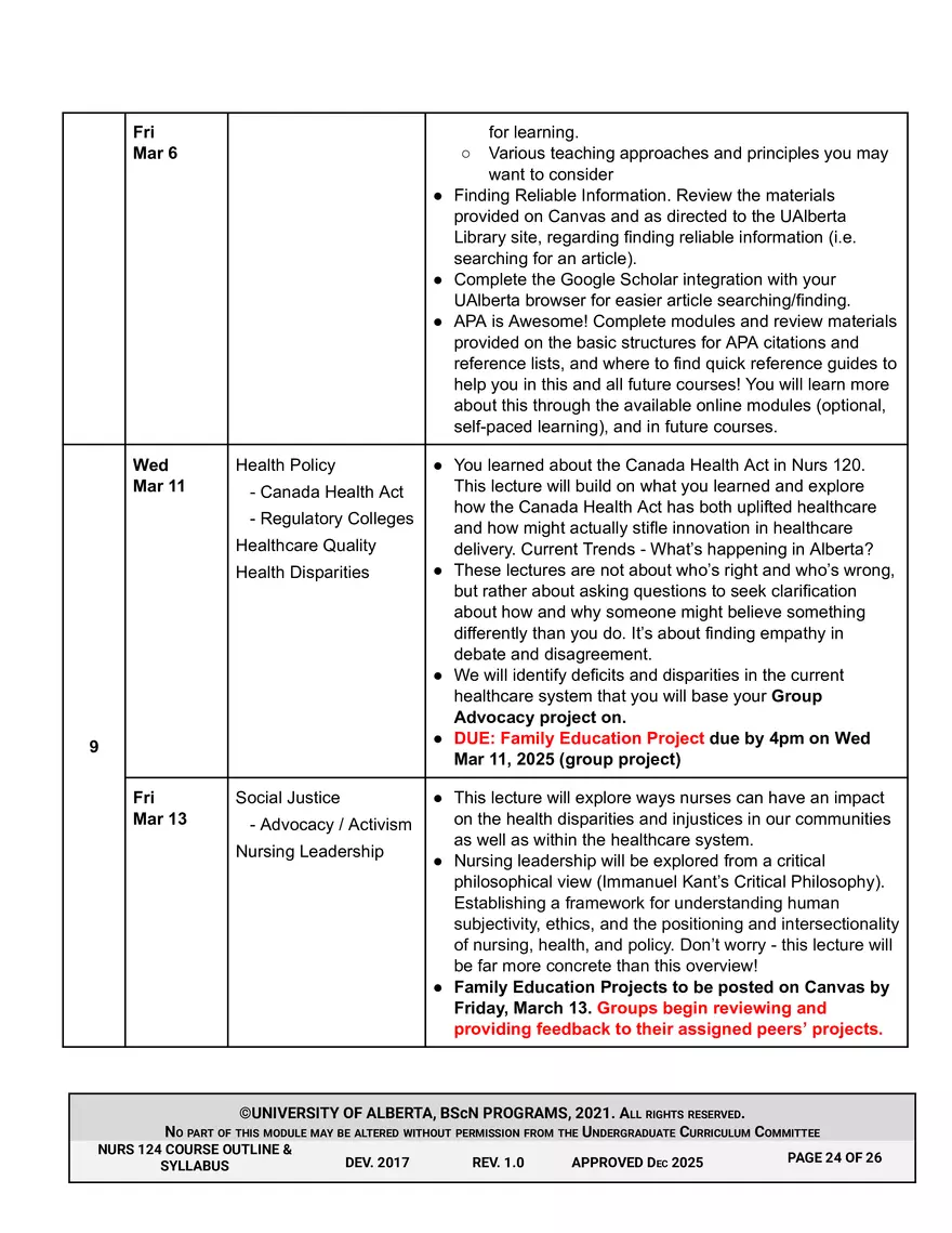 NURS 124 Wi26 Course Outline and Syllabus Approved - Page 17