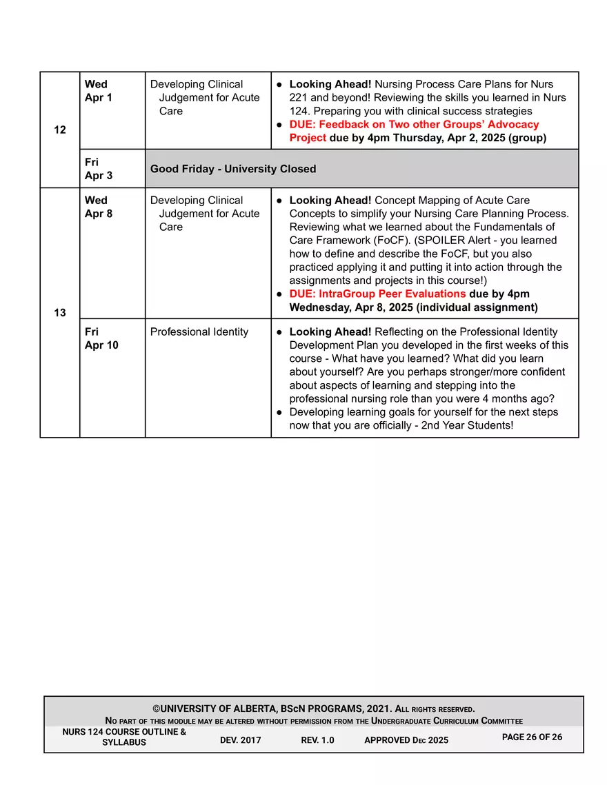 NURS 124 Wi26 Course Outline and Syllabus Approved - Page 19