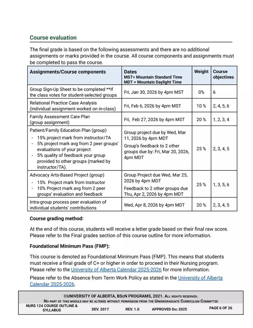 NURS 124 Wi26 Course Outline and Syllabus Approved - Page 22