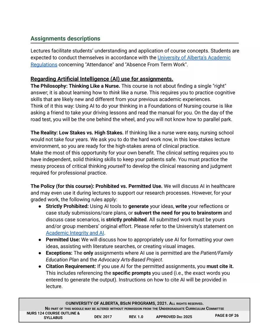 NURS 124 Wi26 Course Outline and Syllabus Approved - Page 24