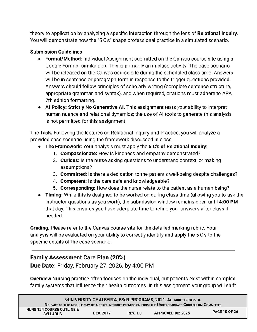 NURS 124 Wi26 Course Outline and Syllabus Approved - Page 26