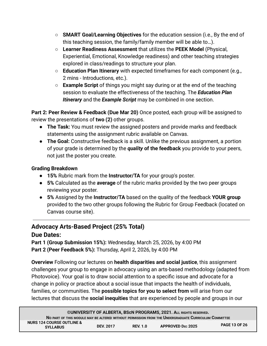 NURS 124 Wi26 Course Outline and Syllabus Approved - Page 5