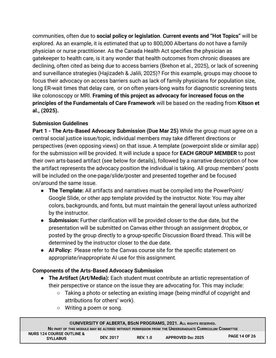 NURS 124 Wi26 Course Outline and Syllabus Approved - Page 6