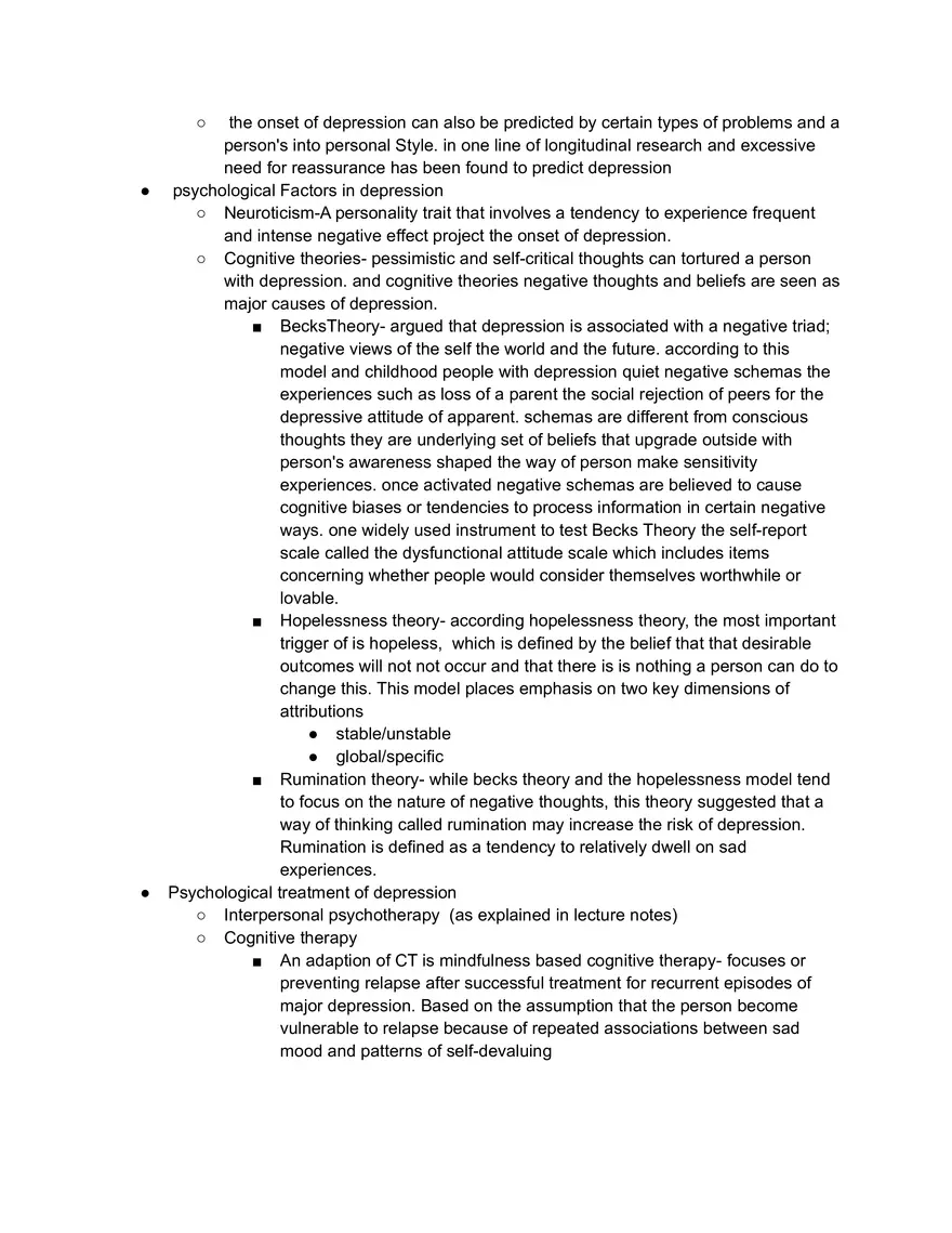 Abnormal Psychology- TB4 SPA Lecture 1 - Page 5