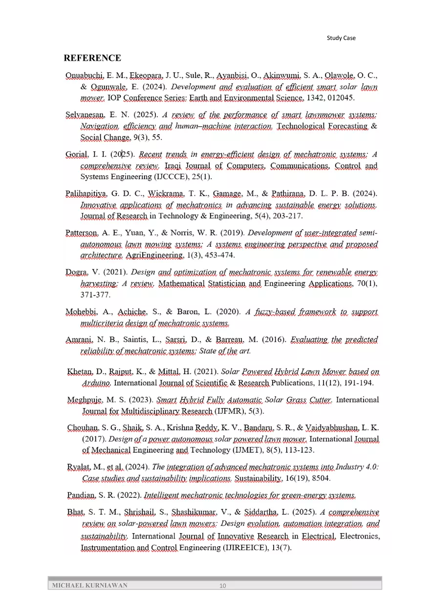 Design and Implementation of a Mechatronic System - Page 10