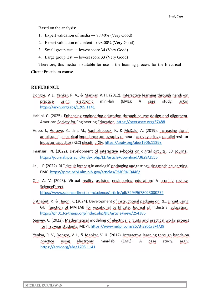 Development and Validation of RLC Electrical Circuit - Page 9