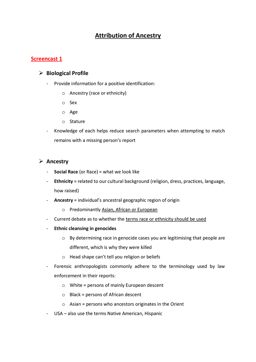 Attribution of Ancestry - Page 1