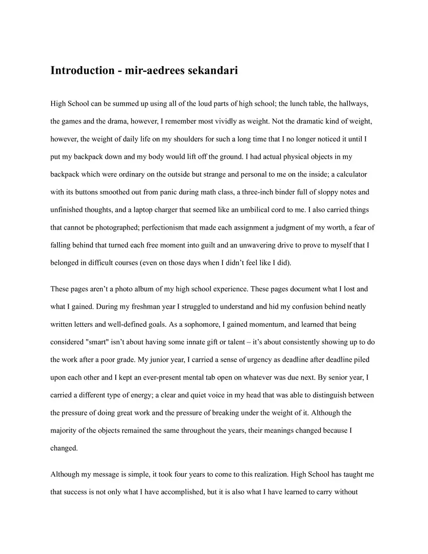 Lecture Note Scrapbook for Analytical Writing - Page 1