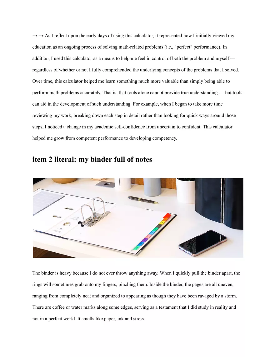 Lecture Note Scrapbook for Analytical Writing - Page 3