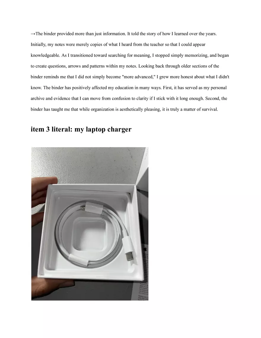 Lecture Note Scrapbook for Analytical Writing - Page 4