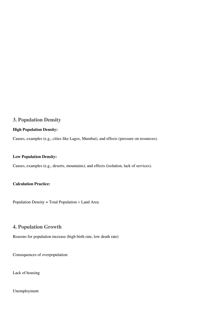 Grade 8 Population Study Outline & Tips - Page 3