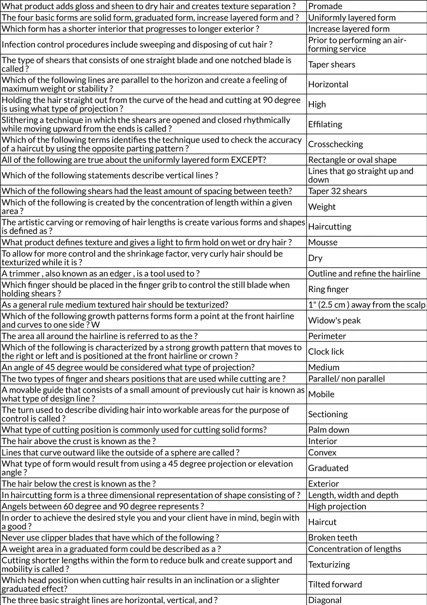 Cosmetology Chapter 9 Table Review - Page 2