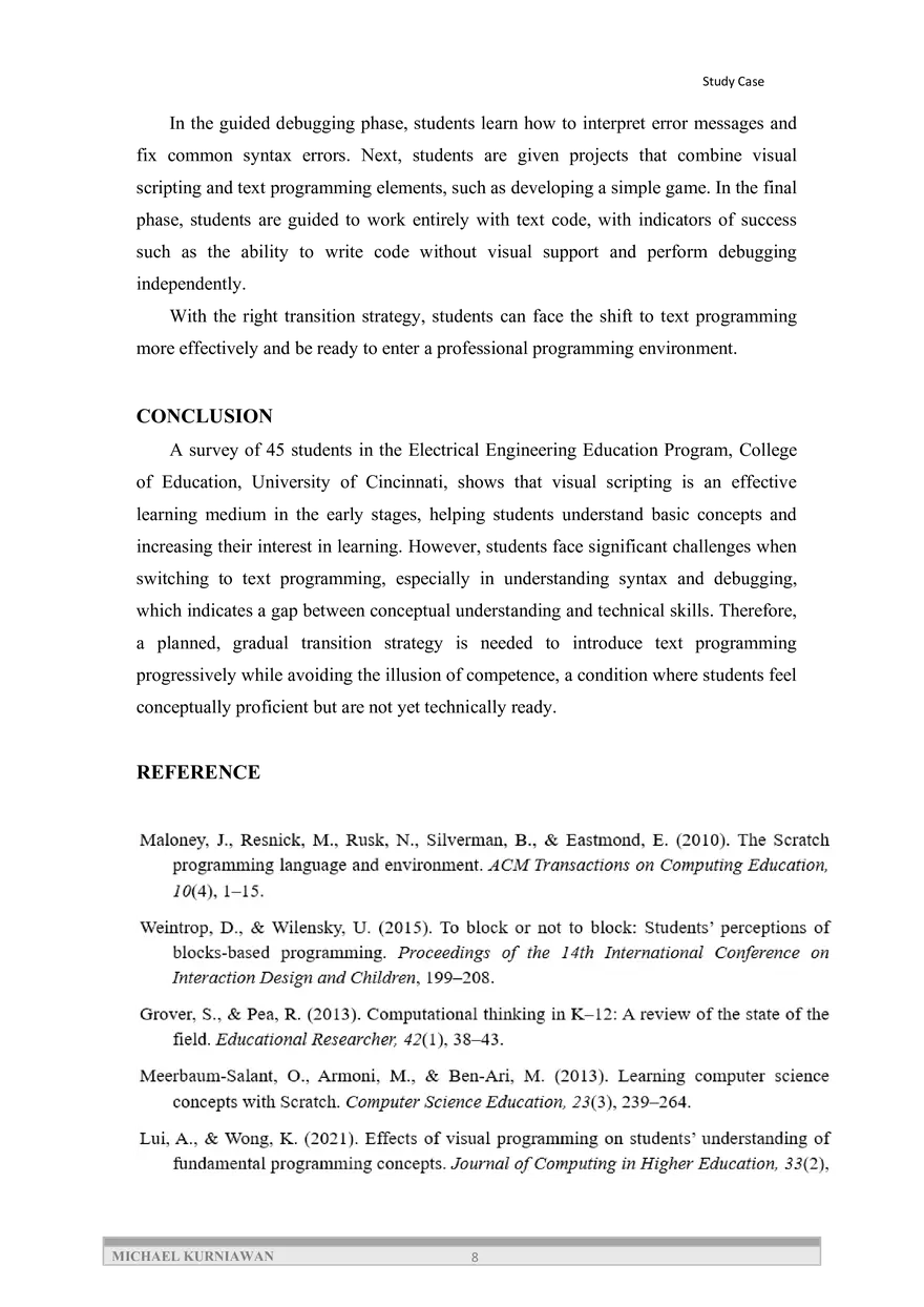 The Role of Visual Scripting as a Conceptual Introduction Medium - Page 8