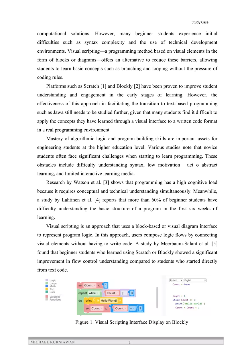 The Role of Visual Scripting as a Conceptual Introduction Medium - Page 2