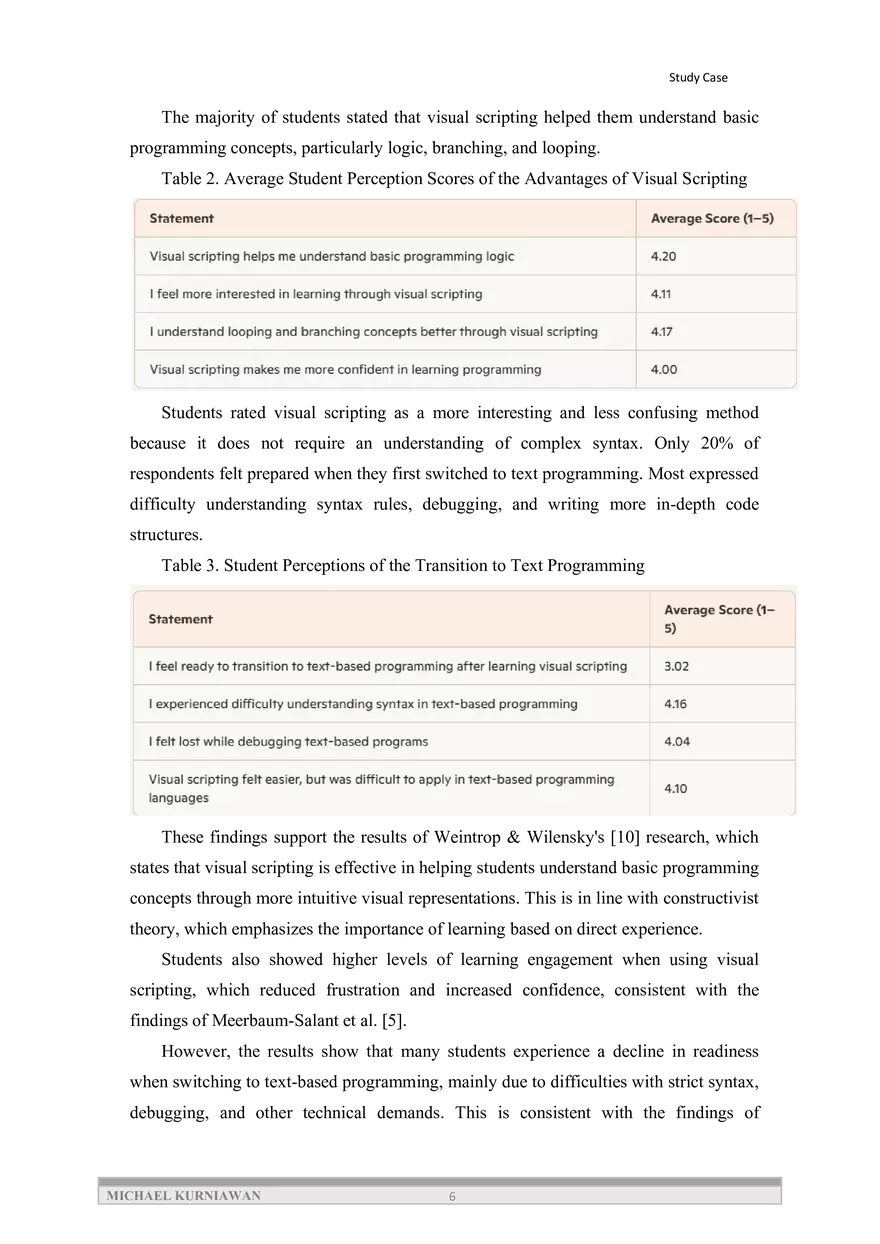 The Role of Visual Scripting as a Conceptual Introduction Medium - Page 6