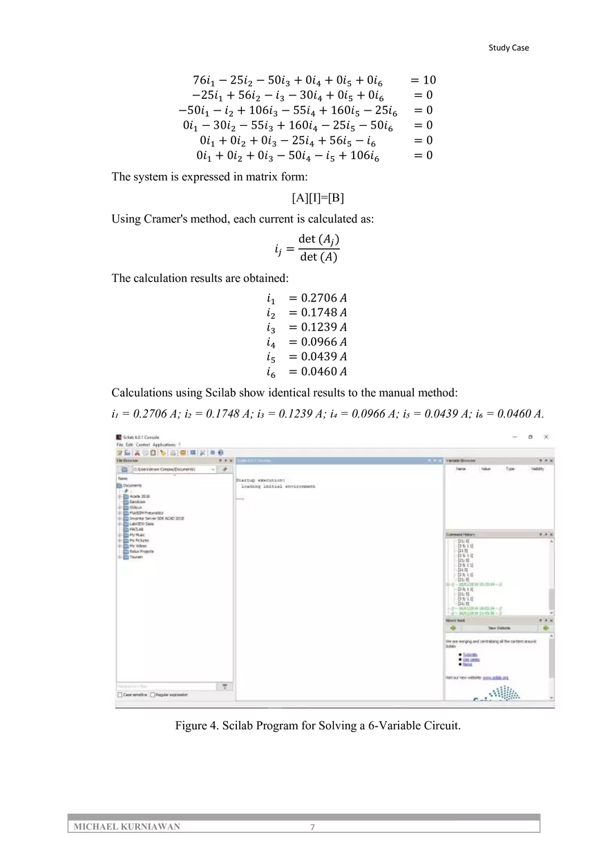 Application of Cramer's Method for Electrical Circuit - Page 7