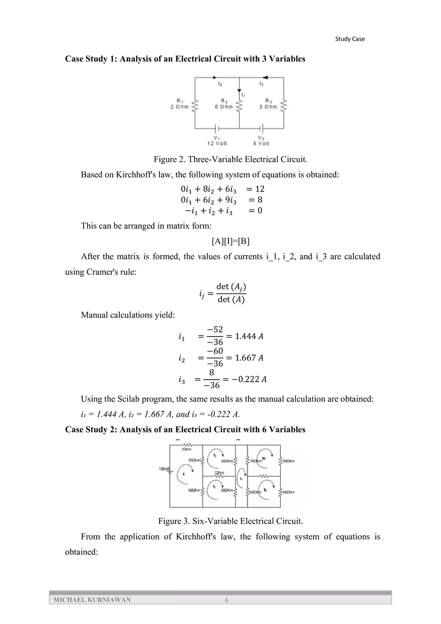Application of Cramer's Method for Electrical Circuit - Page 6
