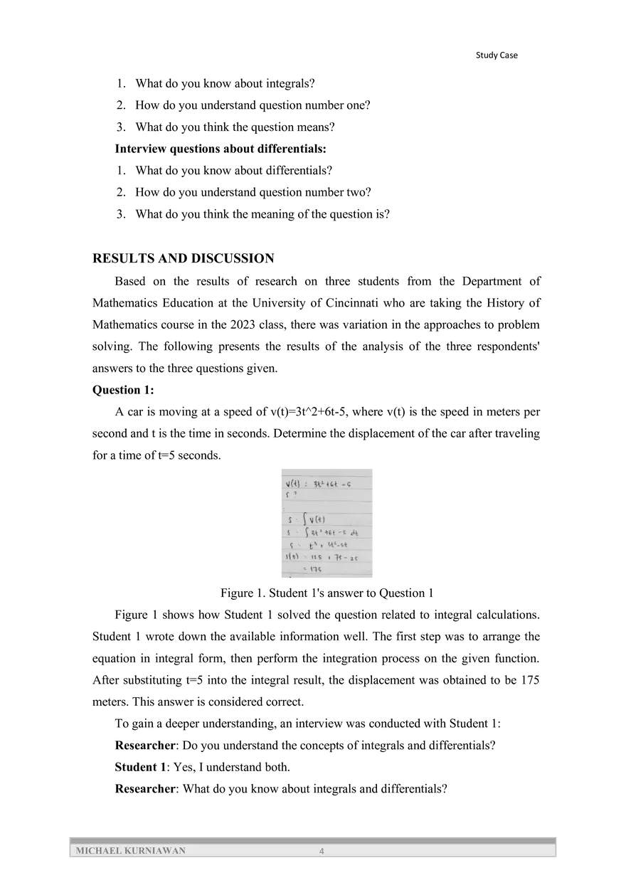 Cognitive Analysis of Students' Understanding of Integral - Page 4
