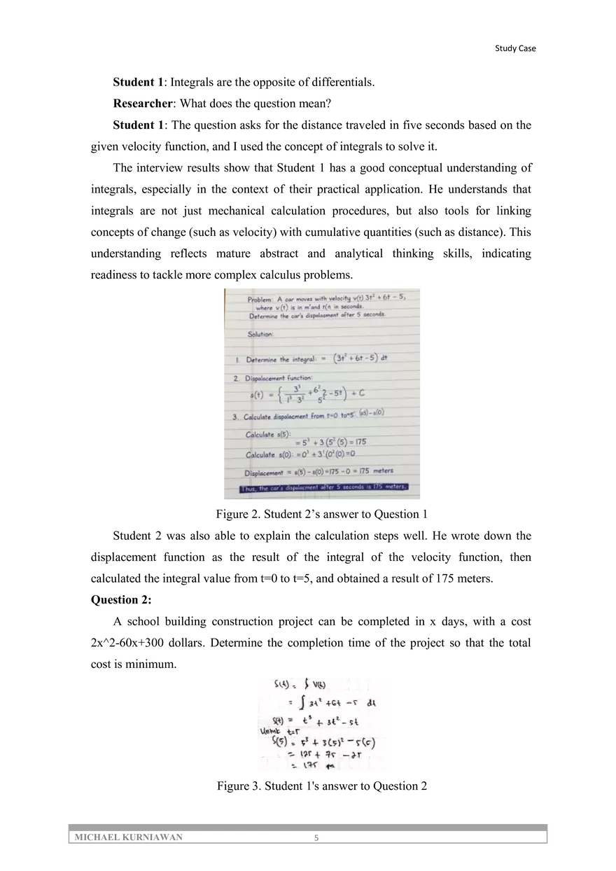 Cognitive Analysis of Students' Understanding of Integral - Page 5