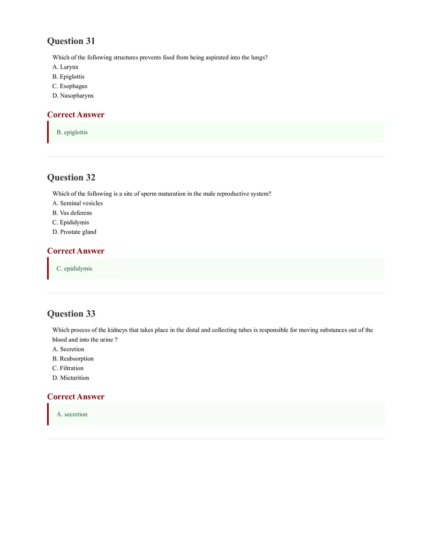ATI Anatomy and Physiology Proctored Exam 2025 - Page 4