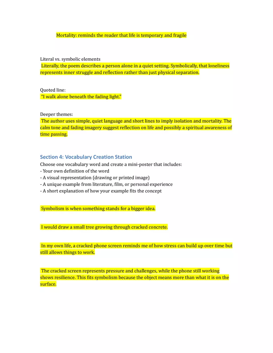 Vocabulary Mastery Worksheet (2025–2026 Term 2) - Page 3