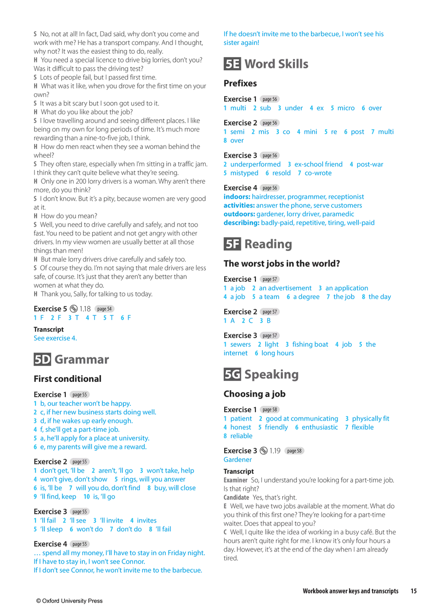 Solutions 3rd Edition Pre-Intermediate WB Key - Page 7