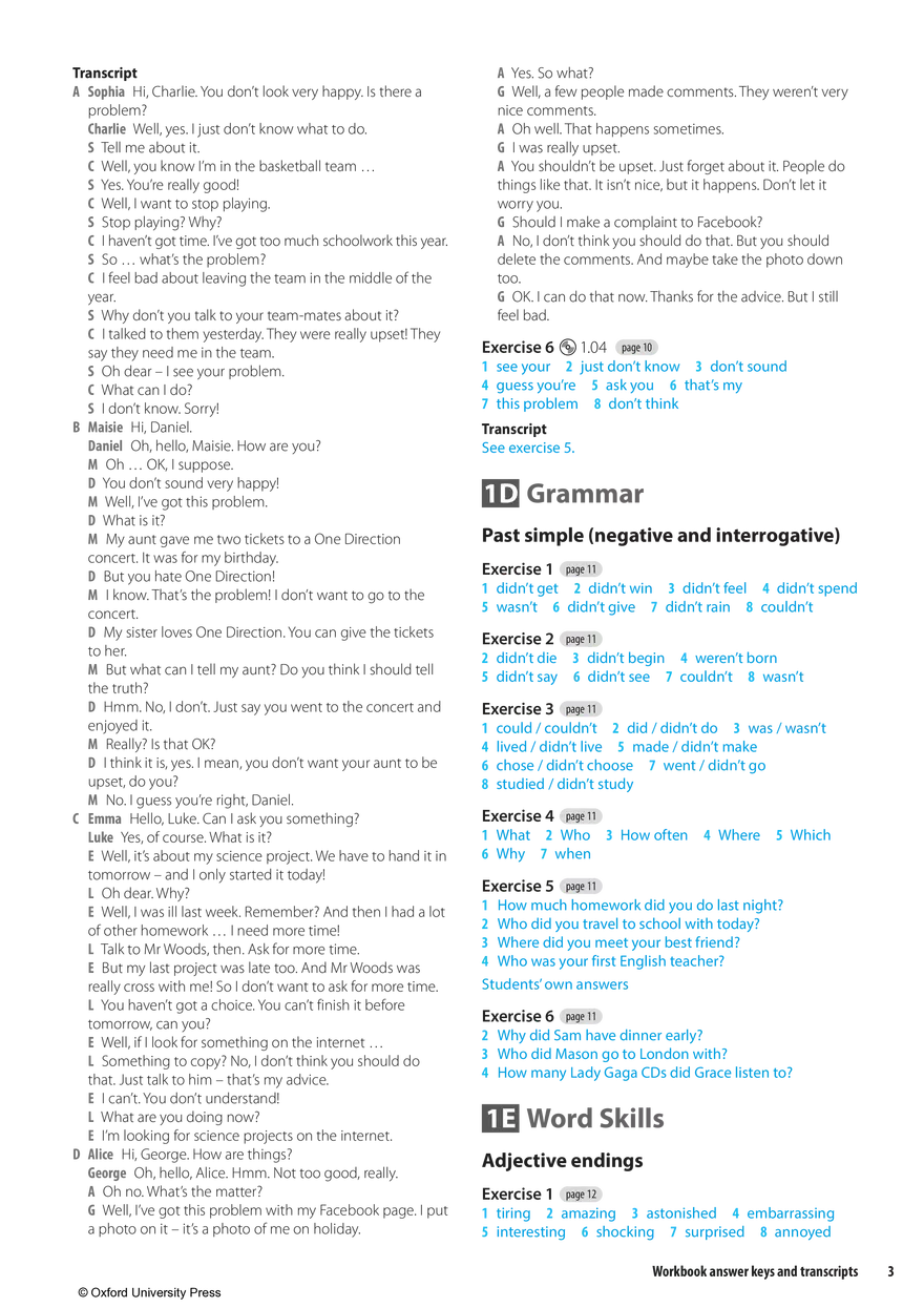 Solutions 3rd Edition Pre-Intermediate WB Key - Page 13