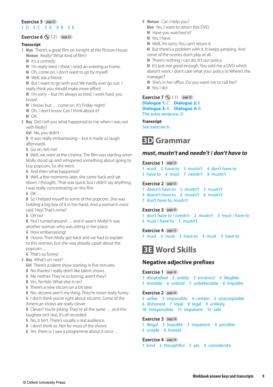 Solutions 3rd Edition Pre-Intermediate WB Key - Page 31