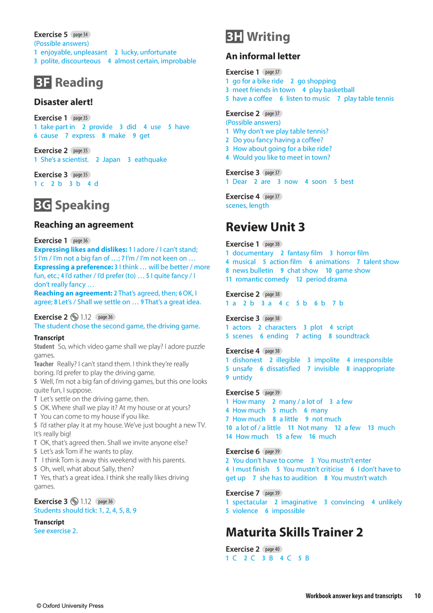 Solutions 3rd Edition Pre-Intermediate WB Key - Page 32