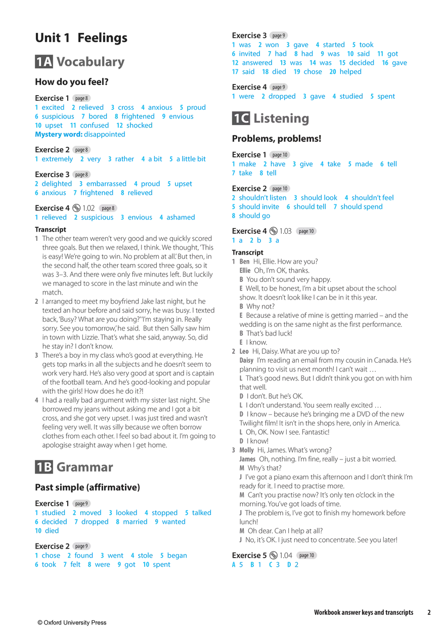 Solutions 3rd Edition Pre-Intermediate WB Key - Page 2