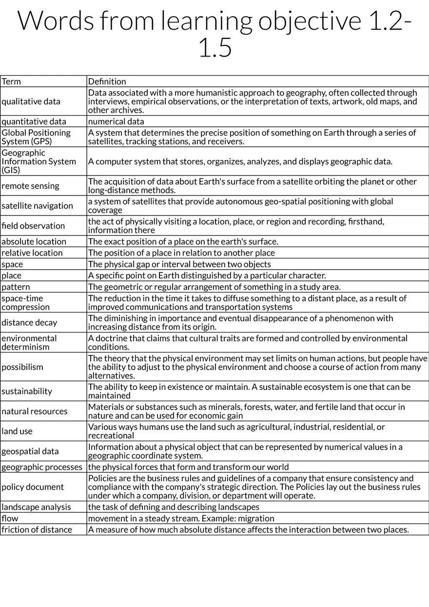 Tools and Methods in Geography Data Collection and Spatial Analysis - Page 1