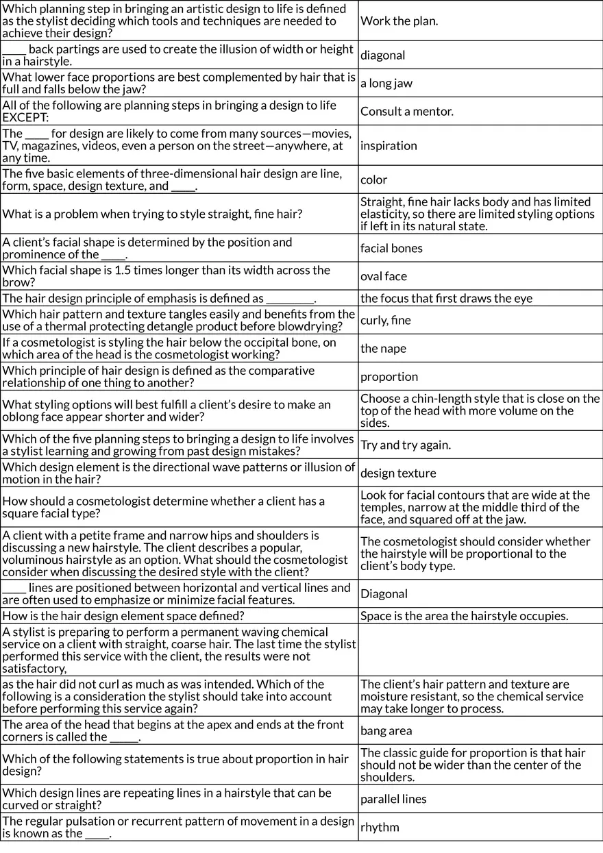 Principles of Hair Design State Review - Page 2