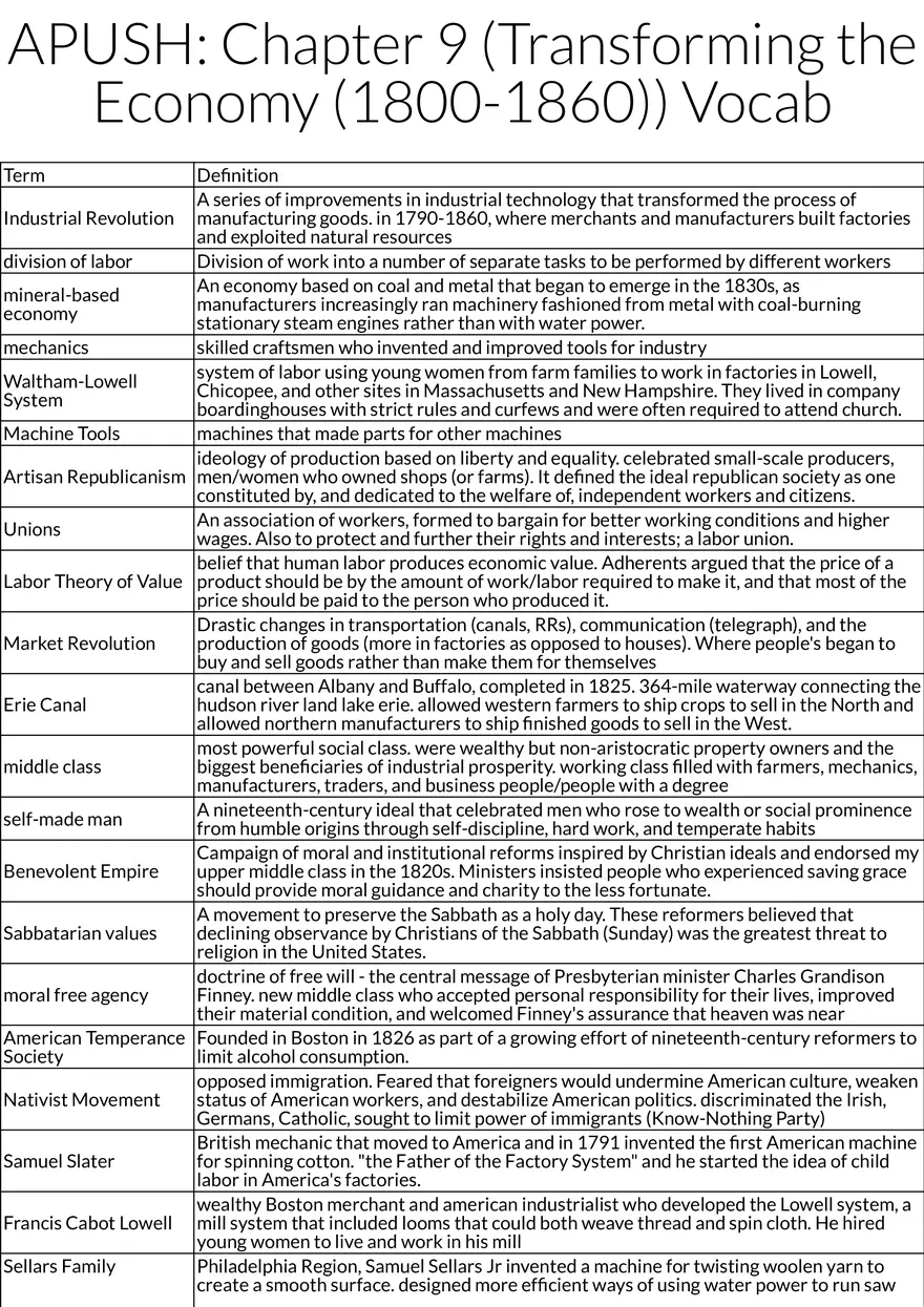 Industrialization and Labor in Early 19th-Century America - Page 1