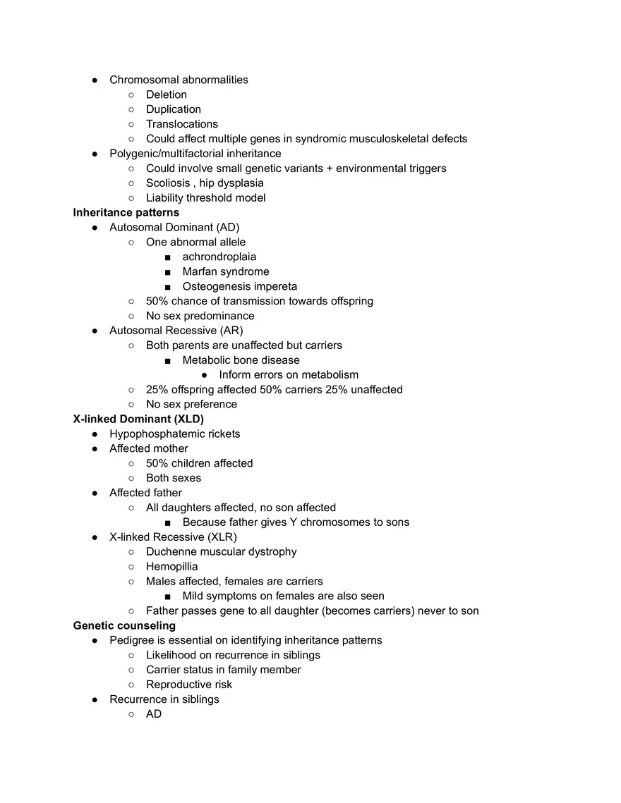 Musculoskeletal System Cheat Sheet - Page 2