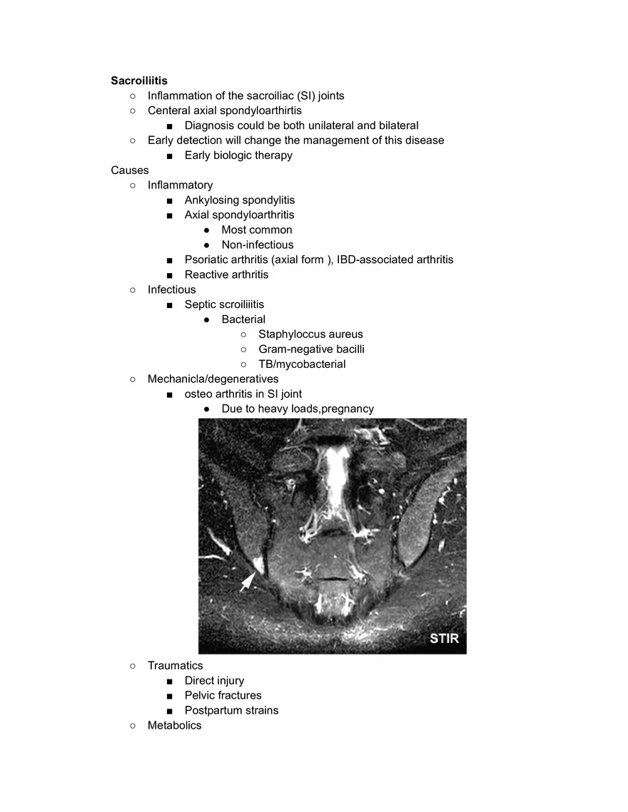 Sacroiliitis - Page 1