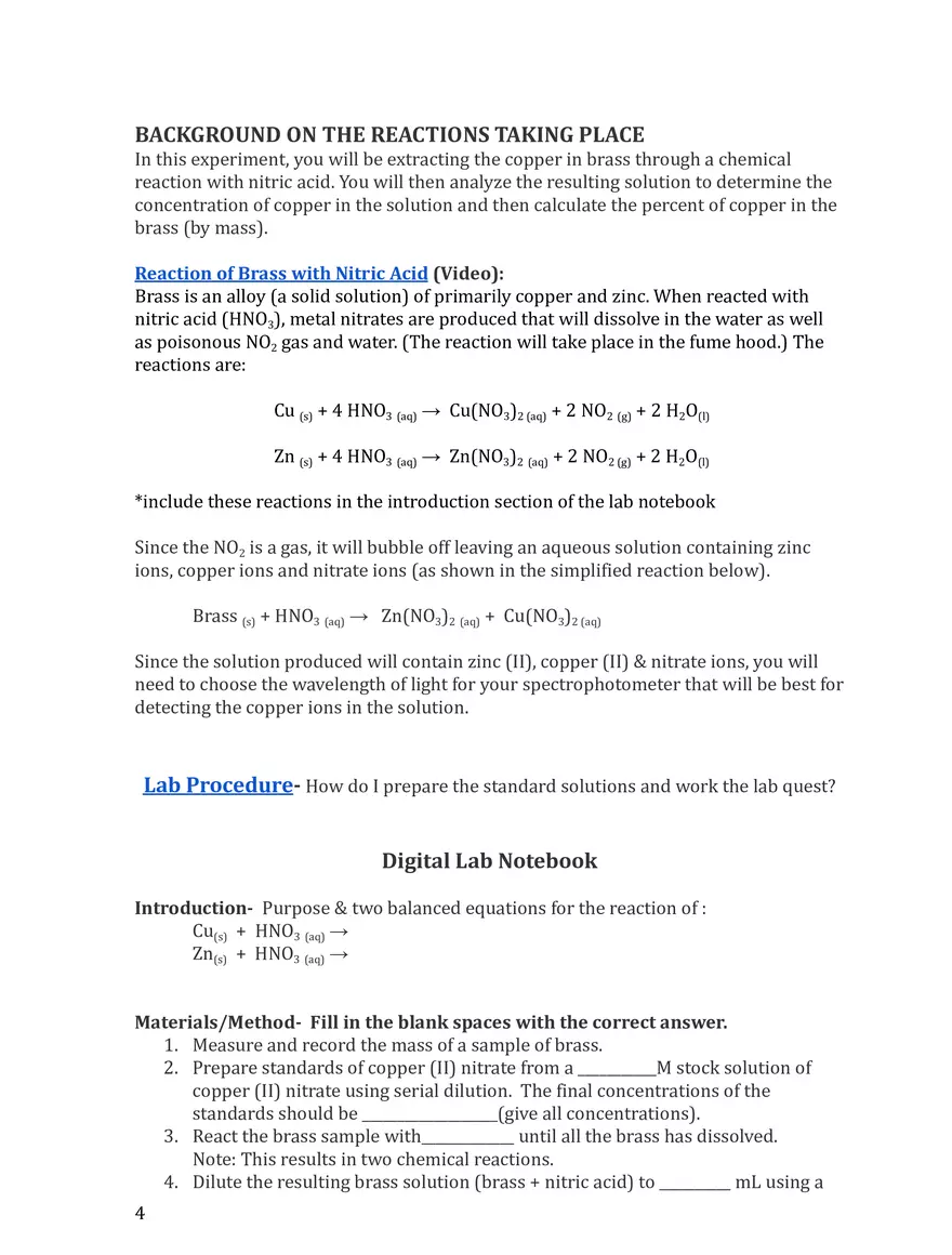 Percent Copper in Brass Background guiding Question - Page 4