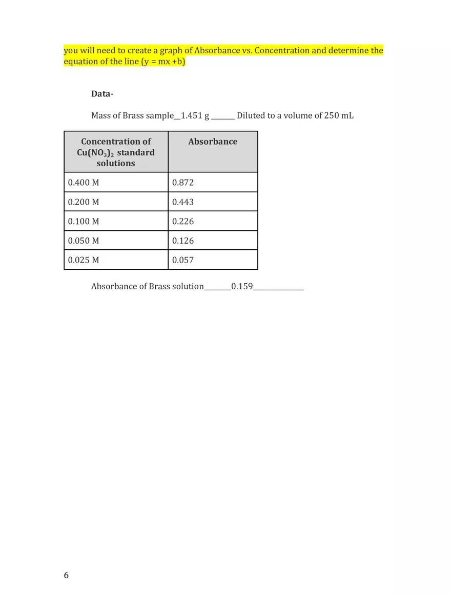 Percent Copper in Brass Background guiding Question - Page 6