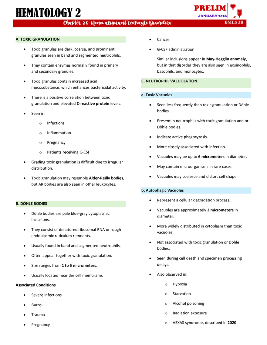 Nonmalignant Leukocyte Disorders - Page 9
