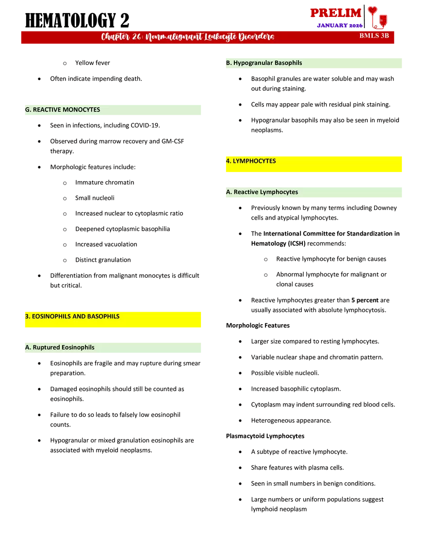 Nonmalignant Leukocyte Disorders - Page 11
