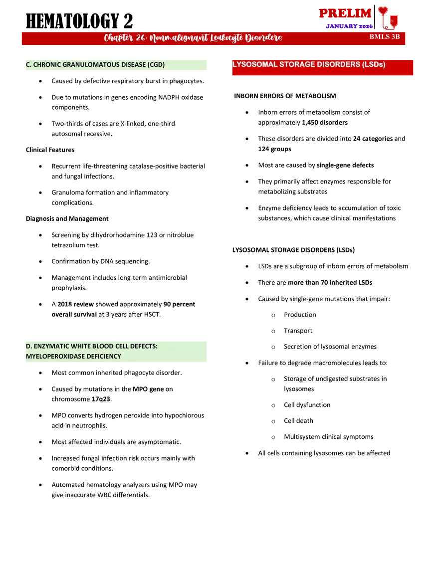Nonmalignant Leukocyte Disorders - Page 17