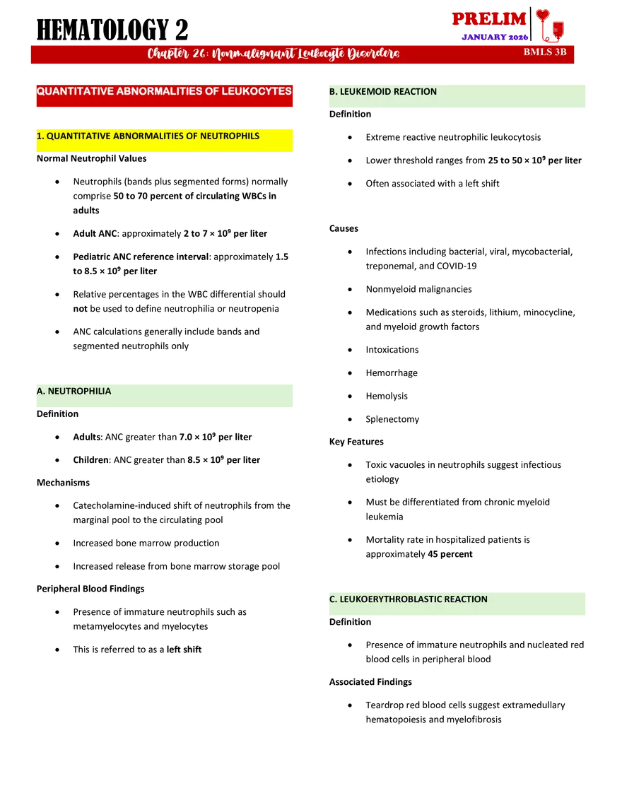 Nonmalignant Leukocyte Disorders - Page 5