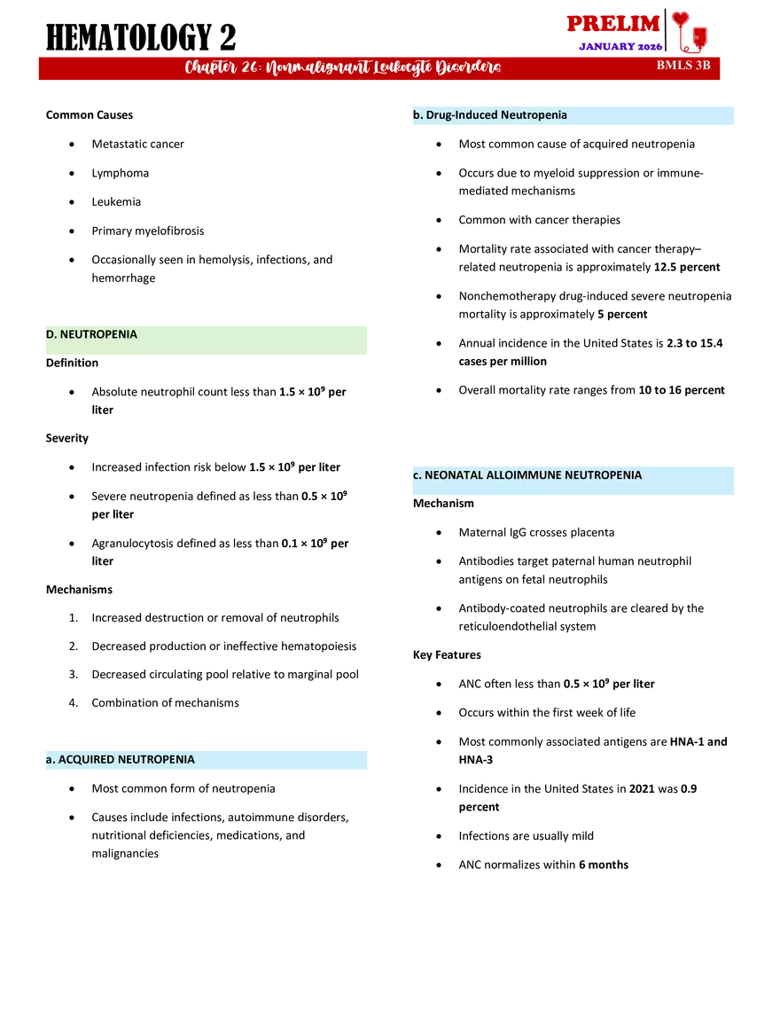Nonmalignant Leukocyte Disorders - Page 6