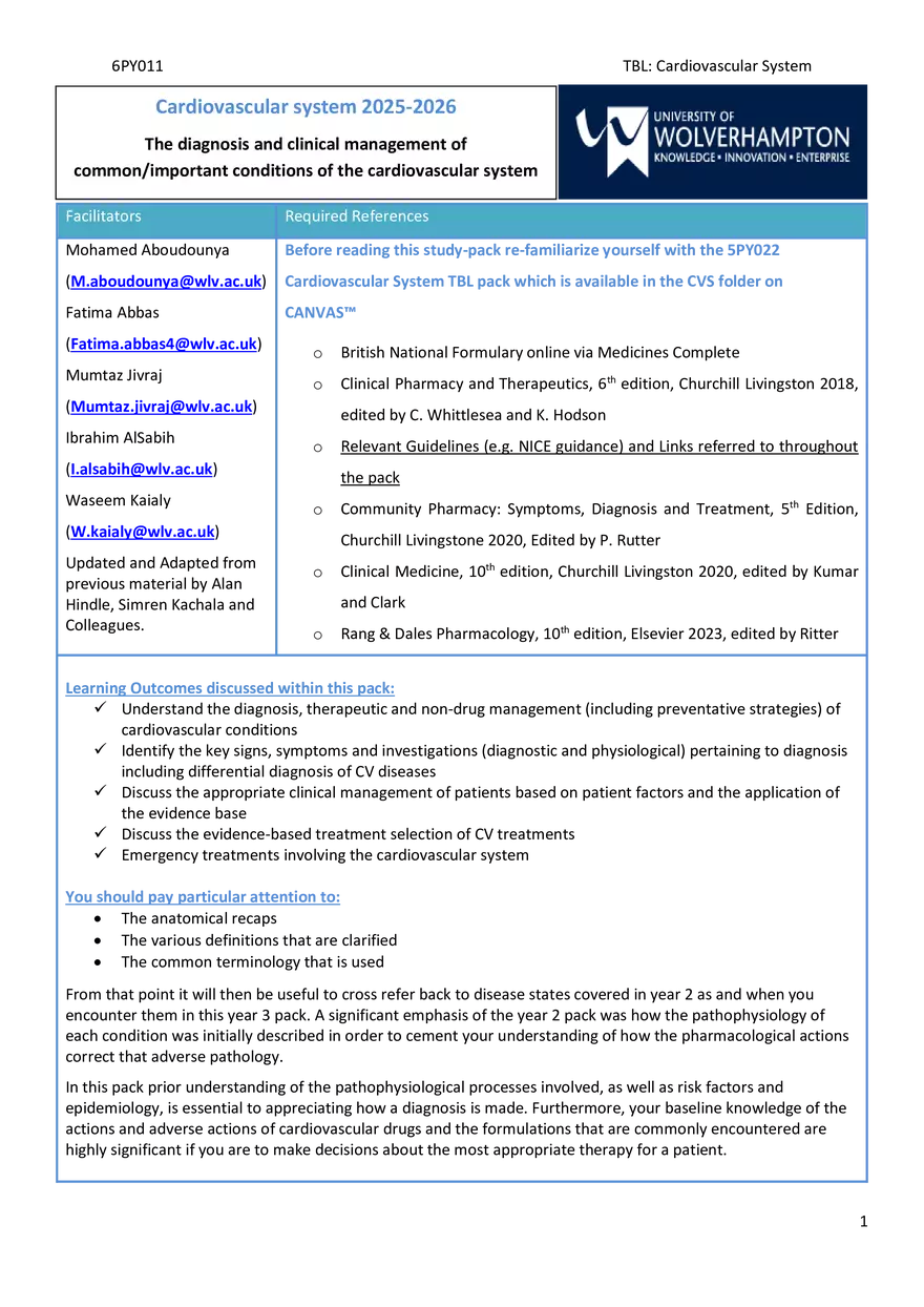 CVS Study pack 2025 6PY updated - Page 1