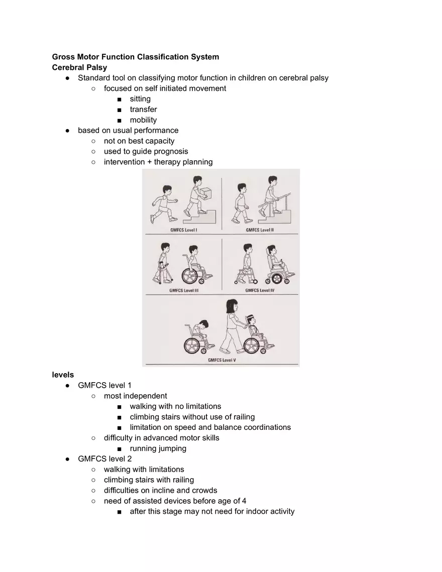 Gross Motor Function Classification System - Page 1
