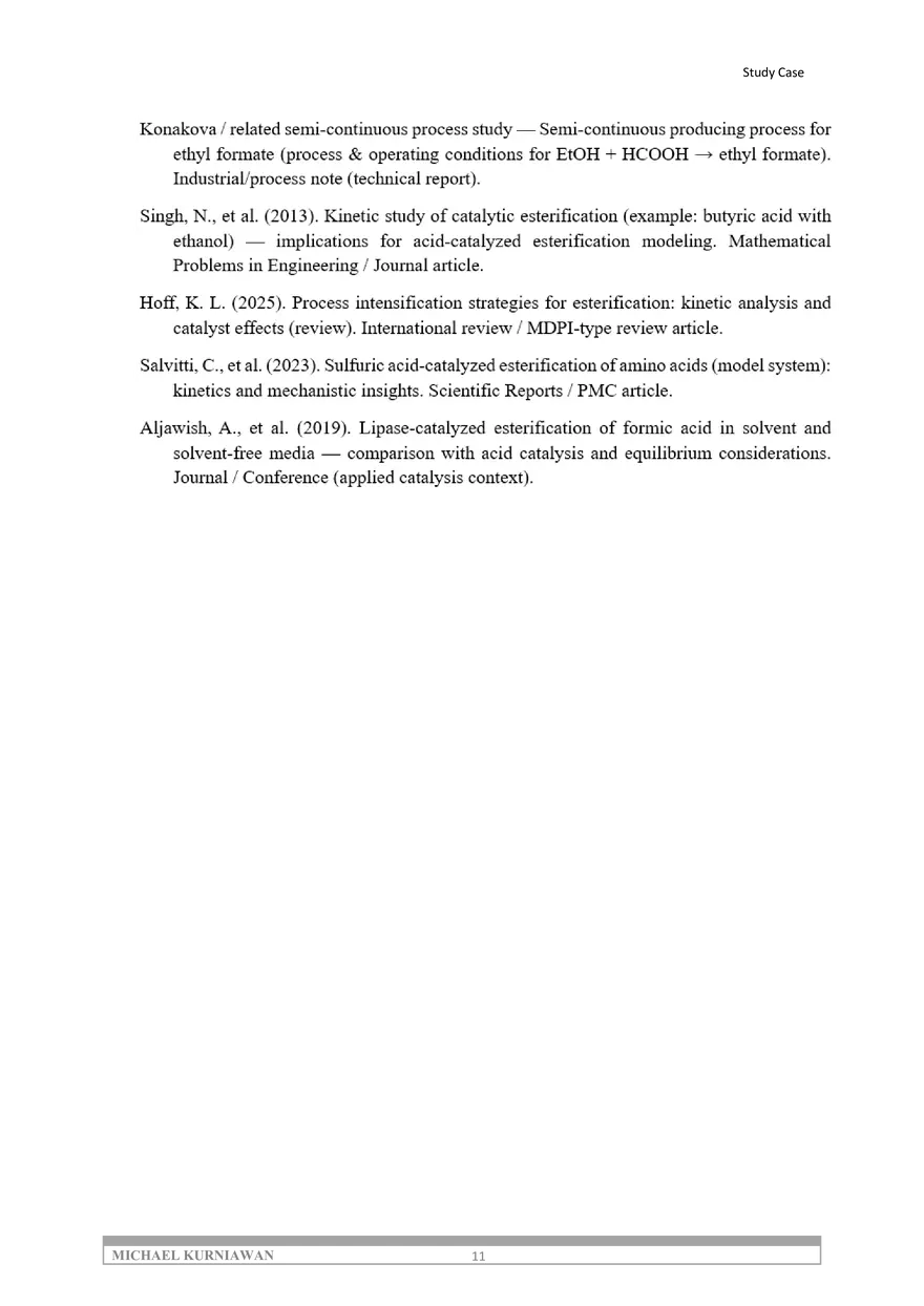 Kinetic Analysis and Optimum Conditions for Ethanol Formic Acid Esterification Reaction - Page 3
